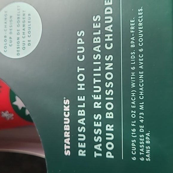 Starbucks Christmas Themed Reusable Color Changing Hot Cups w/Lids - NEW - Picture 9 of 9